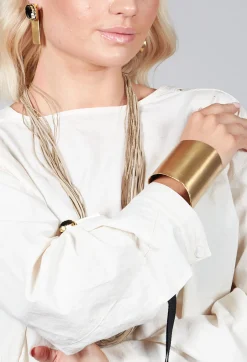 Asymmetric Cuff in Gold
