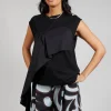 Asymmetric Cut Top in Black