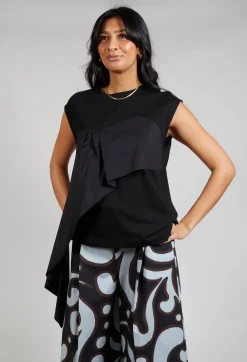 Asymmetric Cut Top in Black
