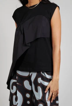 Asymmetric Cut Top in Black