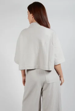 Asymmetric Point Collar Shirt in Cream