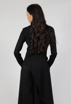 Asymmetric Punto Jacket in Black