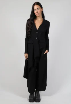 Asymmetric Punto Jacket in Black