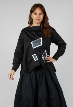 Asymmetric Shirt in Black