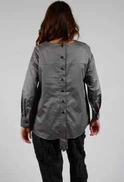 Asymmetric Shirt in Taupe