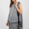 Asymmetrical A-Line Blouse in Pencil Cloud