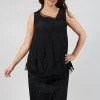 Asymmetrical A-Line Blouse in Black
