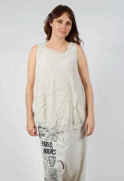 Asymmetrical A-Line Blouse in Eraser