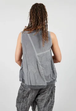 Asymmetrical A-Line Blouse in Pencil Cloud