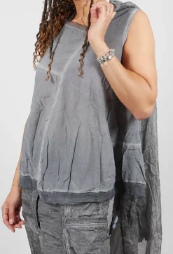 Asymmetrical A-Line Blouse in Pencil Cloud
