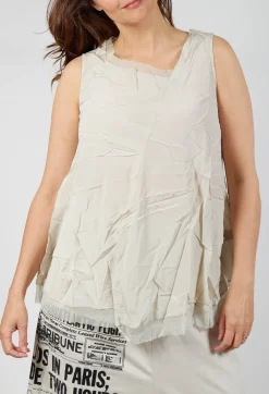 Asymmetrical A-Line Blouse in Eraser