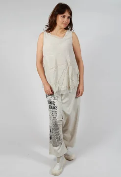 Asymmetrical A-Line Blouse in Eraser