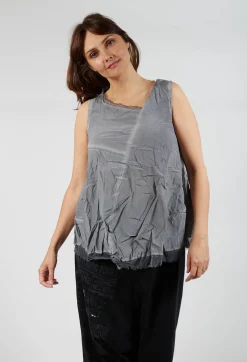 Asymmetrical A-Line Blouse in Pencil Cloud