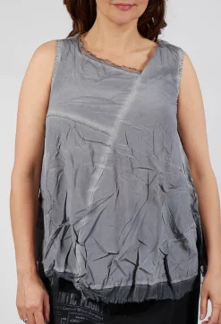 Asymmetrical A-Line Blouse in Pencil Cloud