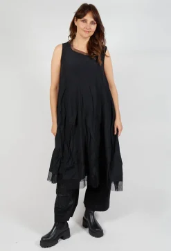 Asymmetrical A-Line Dress in Black