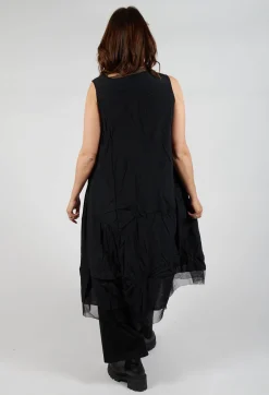Asymmetrical A-Line Dress in Black
