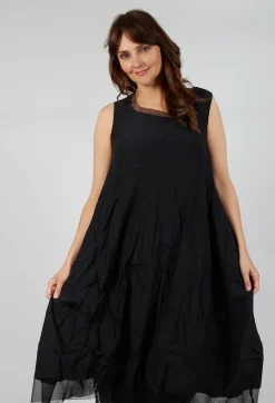Asymmetrical A-Line Dress in Black