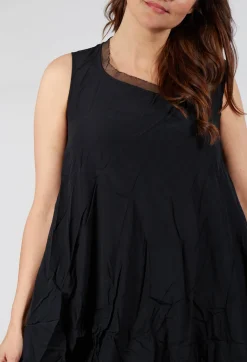 Asymmetrical A-Line Dress in Black
