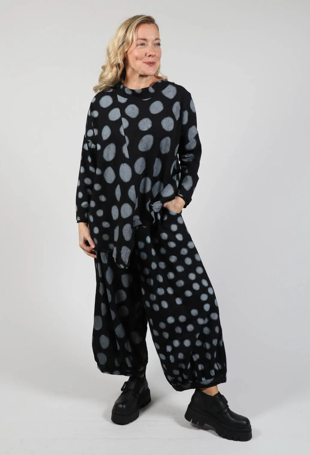 Asymmetrical Top in Grey Pois