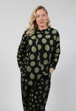 Asymmetrical Top in Yellow Pois