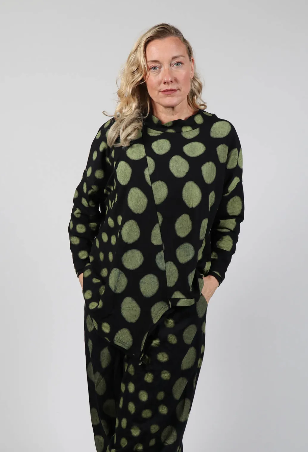 Asymmetrical Top in Yellow Pois