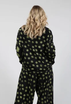 Asymmetrical Top in Yellow Pois