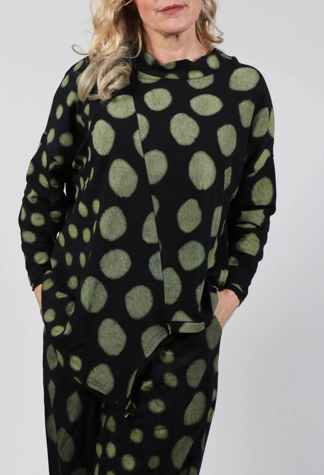 Asymmetrical Top in Yellow Pois