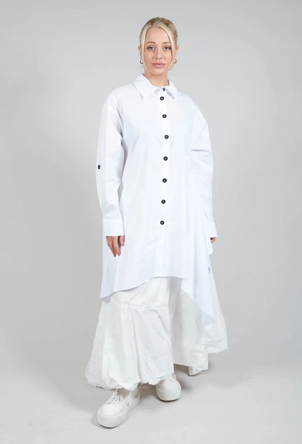 Asymmetrical Tunic in White