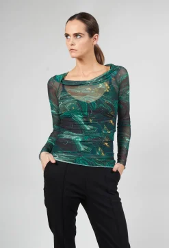 Atik Shirt in Black Dark Green