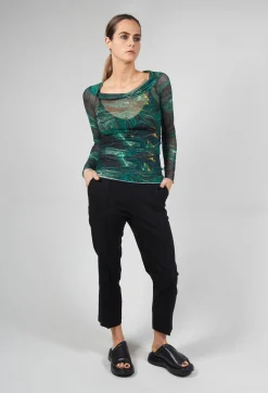 Atik Shirt in Black Dark Green