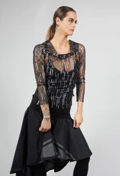 Atik Shirt in Black Silver