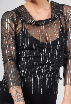 Atik Shirt in Black Silver