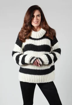 Ava Sweater in Black and White