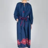 Azzurra Belted Dress in Rosso Panna