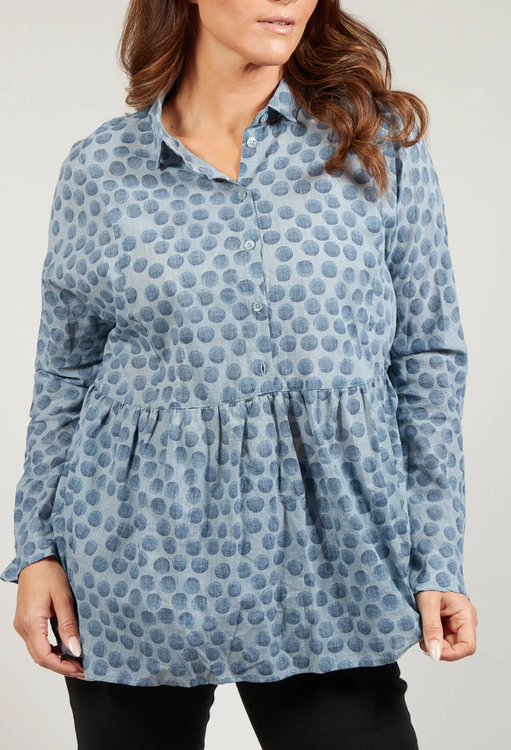Baby Doll Style Blouse in Blue