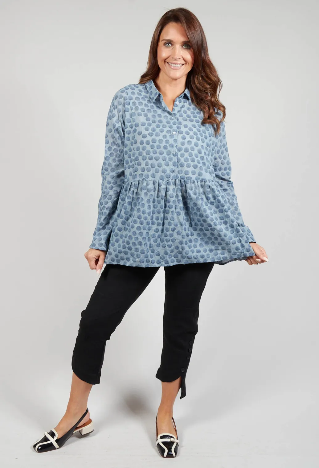 Baby Doll Style Blouse in Blue