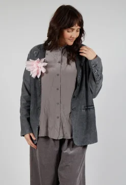 Backless Jacket in Pewter