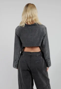 Backless Jacket in Pewter