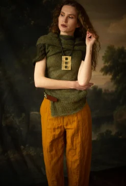Baggy Cur Trousers in Tumeric