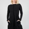 Bajo Tunic with Textured Trim in Black