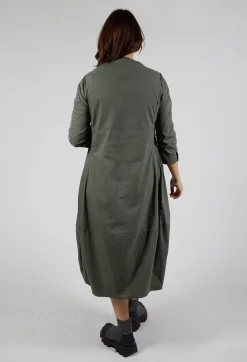 Balloon Hem Utility Dress in Camp