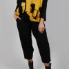 Balloon Leg Trousers in Black