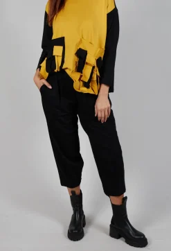 Balloon Leg Trousers in Black