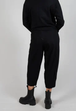 Balloon Leg Trousers in Black