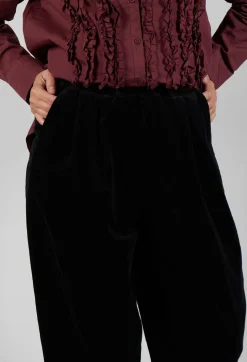 Balloon Leg Trousers in Black