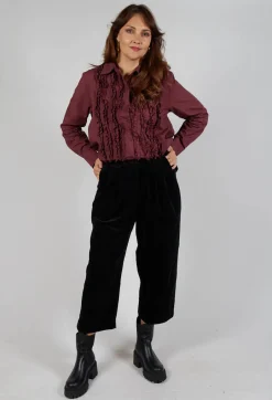 Balloon Leg Trousers in Black