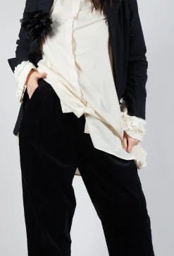 Balloon Leg Trousers in Black