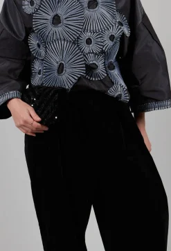Balloon Leg Trousers in Black