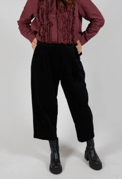Balloon Leg Trousers in Black