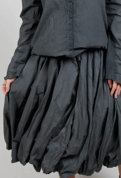 Balloon Skirt in Coal Cloud